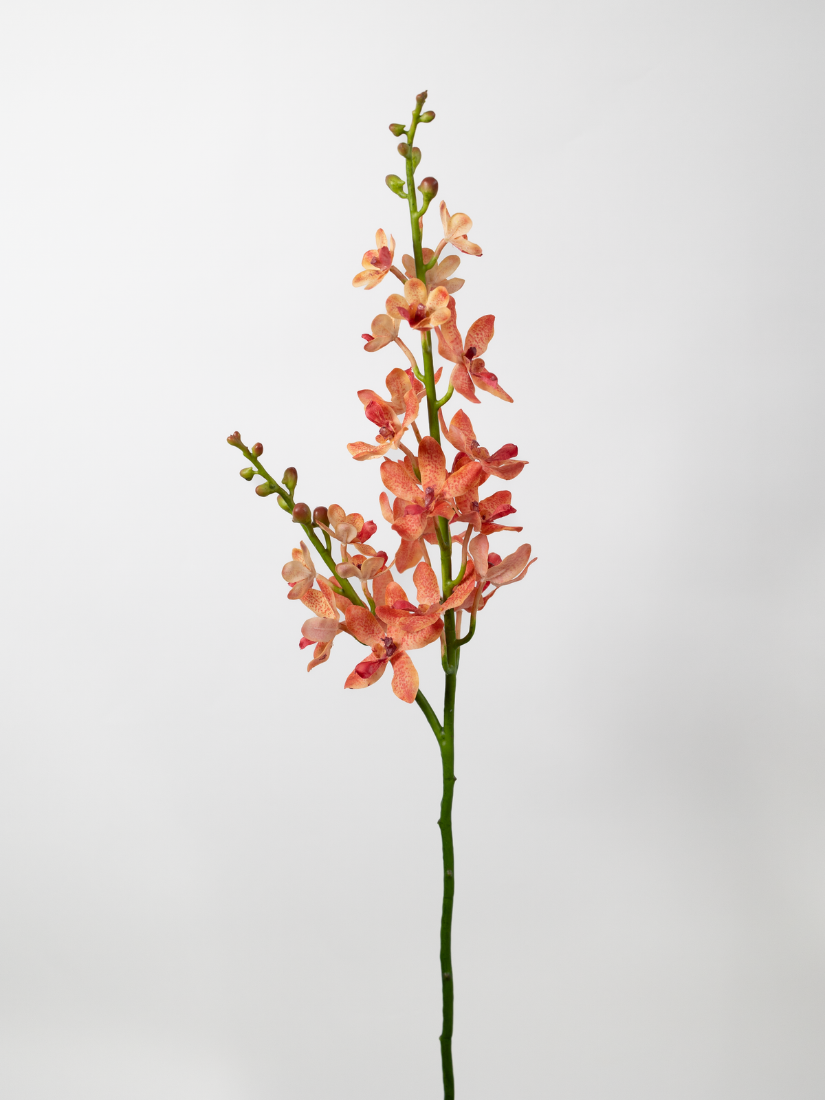 Faux Dendrobium Orchid Stem in Orange