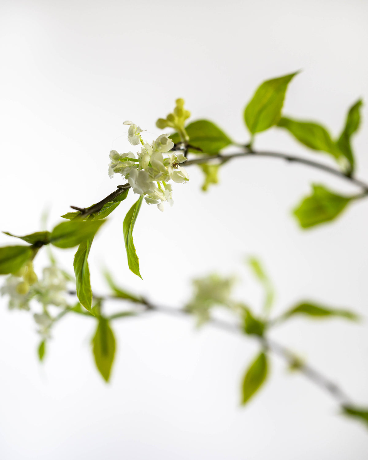 Artificial White Blossom Branch