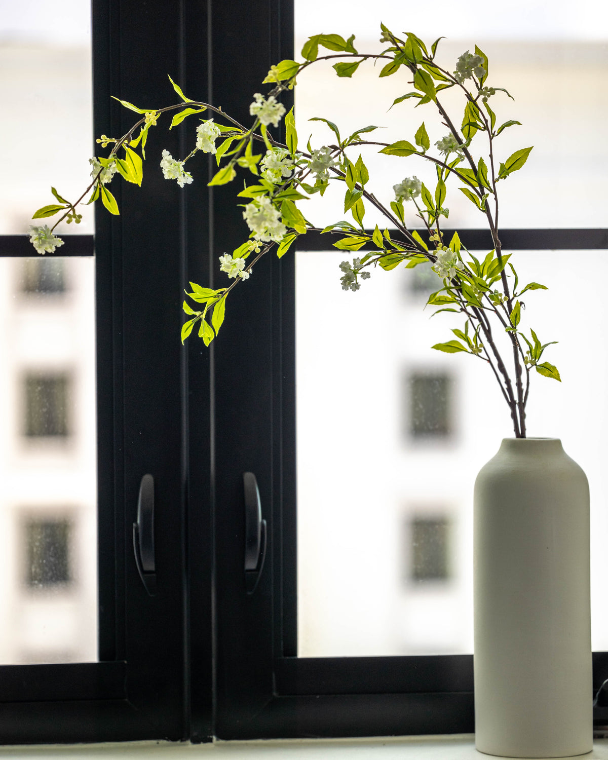 Artificial White Blossom Branch